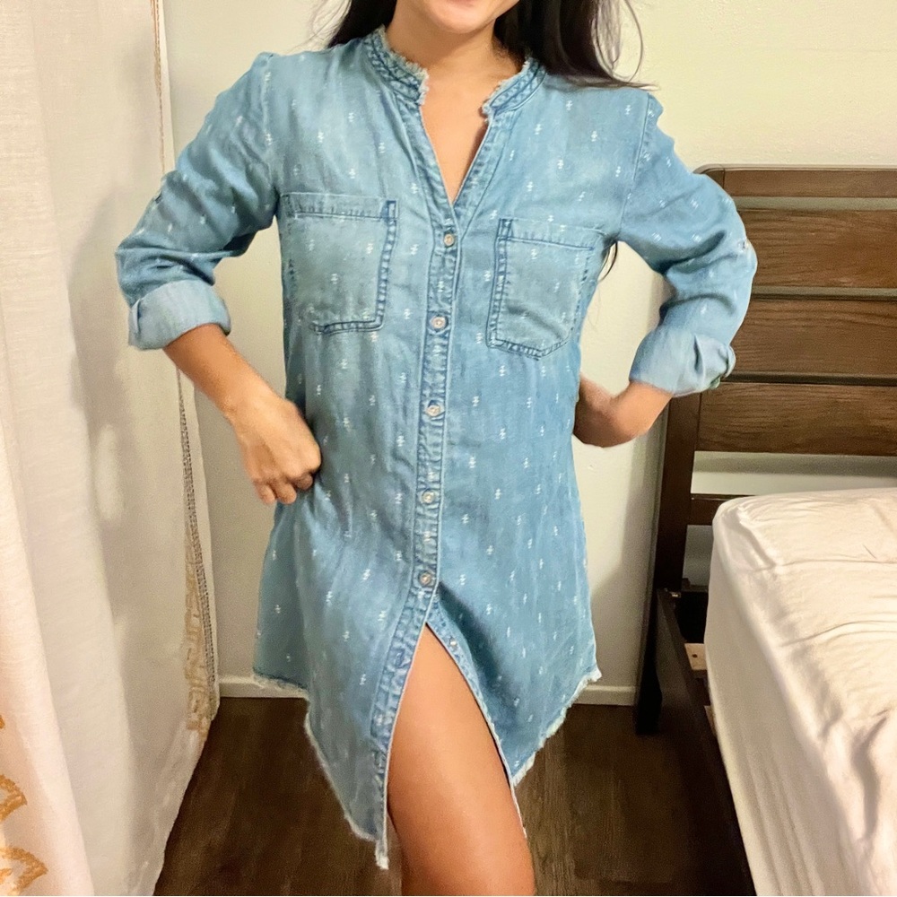 Cloth and Stone Chambray Shirtdress